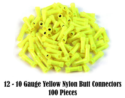 300 pcs Nylon Butt Connectors Crimping Terminals Audio Video 12 volt Install Bay