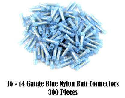 METRA BLUE BUTT CONNECTORS 300 COUNT NYLON 12 VOLT CAR STEREO ELECTRONICS