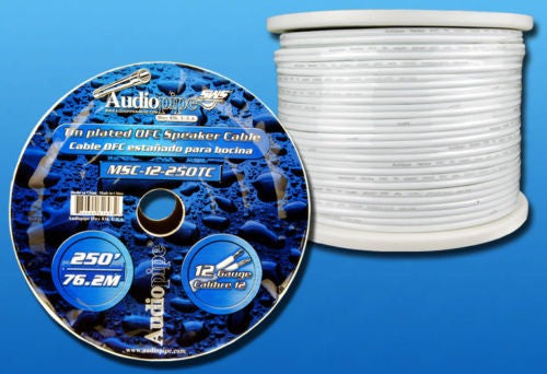 Speaker Wire 100 Feet 12 Gauge White Marine 2 Conductor Copper