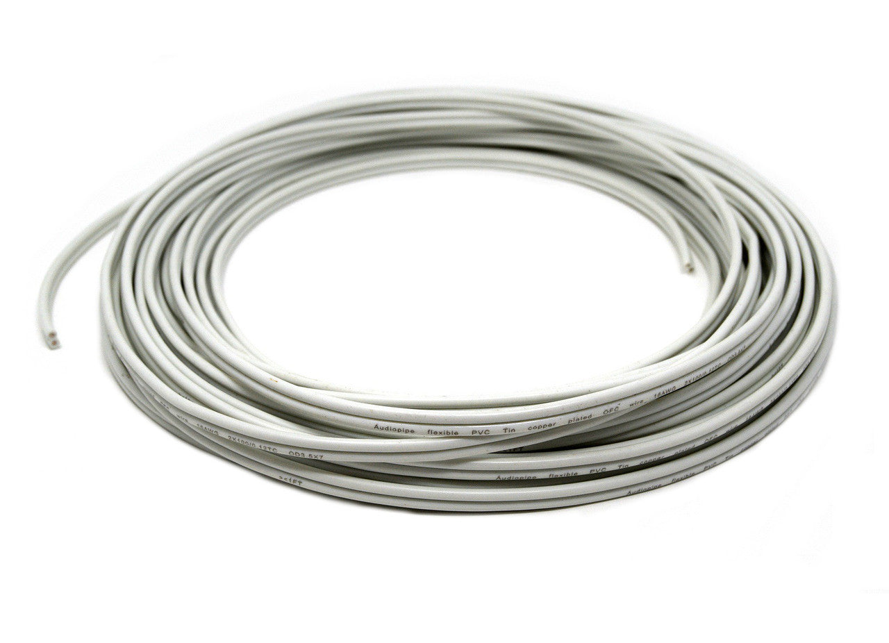 50 FT 12 GAUGE WHITE MARINE SPEAKER WIRE STRANDED TIN COPPER PLATED