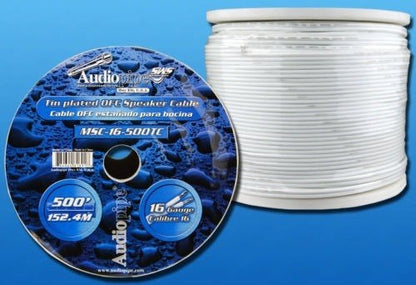 100 FT 16 GAUGE WHITE MARINE SPEAKER WIRE STRANDED TIN COPPER PLATED