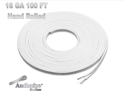 100 FT 16 GAUGE WHITE MARINE SPEAKER WIRE STRANDED TIN COPPER PLATED