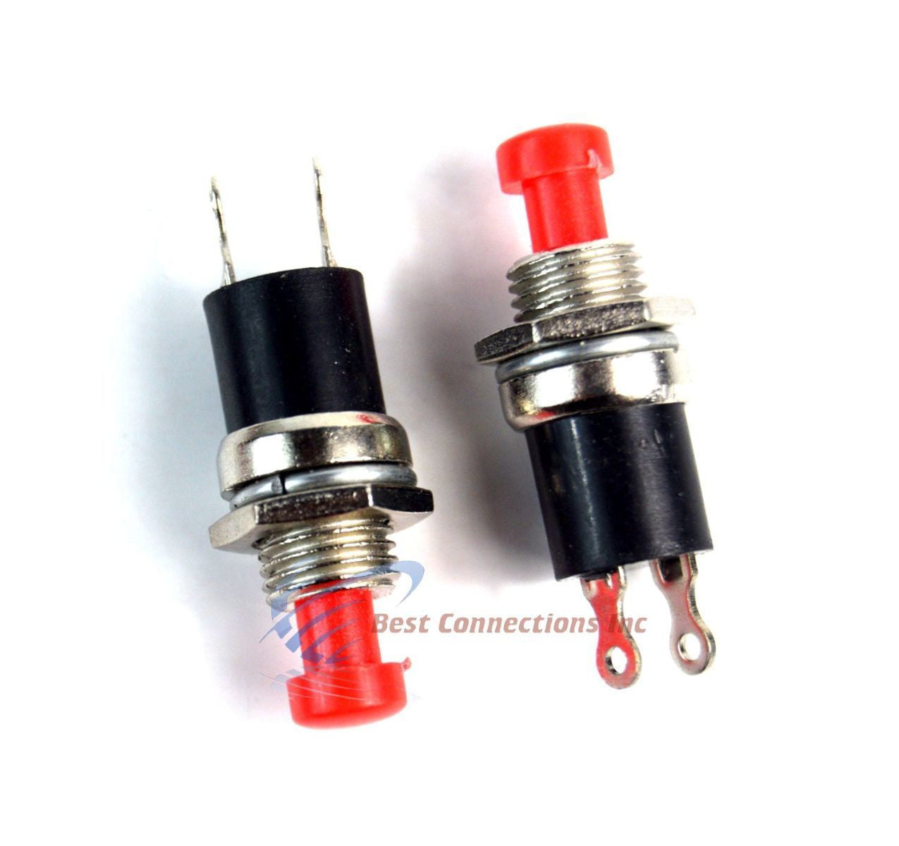 Mini Push Button SPST Momentary N/O Switch Red 2 Pins 10 Pack NB-602