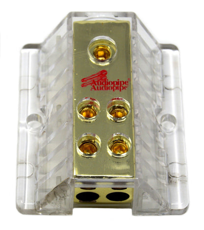 Audiopipe PB-1448 1 to 4 Power Distribution Block 4 Gauge Input, 8 GA Outputs