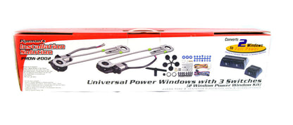 Universal 2 Door Electric Car Truck Power Window Conversion Kit Roll Up Switches