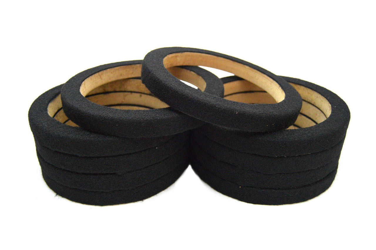 10 Pieces 6.5 Inch MDF Wood Speaker Spacer Rings with Black Carpet 5 Pair