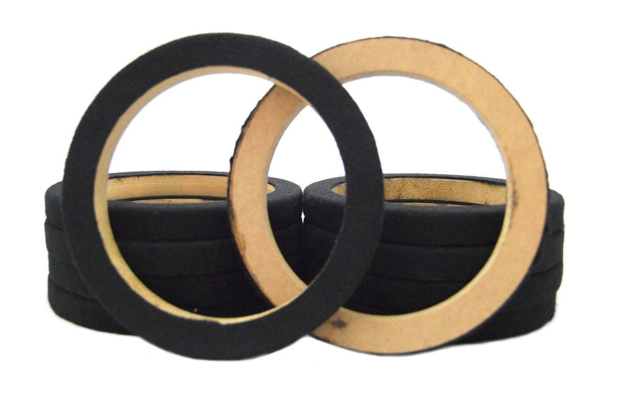 10 Pieces 6.5 Inch MDF Wood Speaker Spacer Rings with Black Carpet 5 Pair