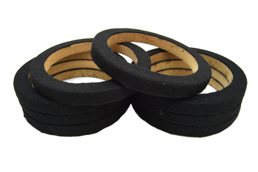 8 Pieces 6" MDF Speaker Ring Mounting Spacer Custom Car Audio Black Carpet