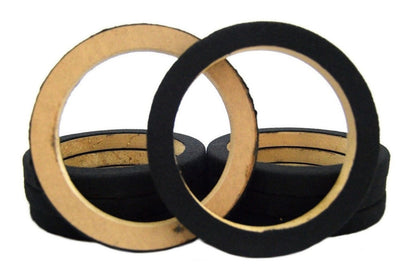 4 Pair 8" MDF Wood Speaker Mounting Spacer Rings Black Carpet Car Audio