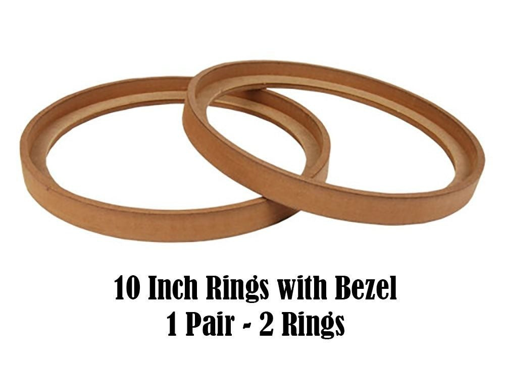 1 Pair 10" RING-10BZ MDF Speaker Ring Recess With Bezel MOUNTING SPACER RECESSED