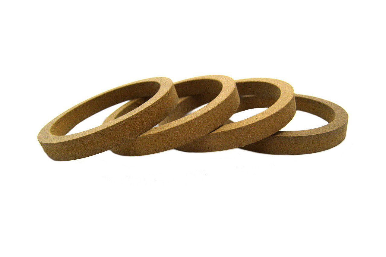 2 Pair 6.5" MDF Speaker Ring RING-6.5R Speaker Mounting Spacer Rings