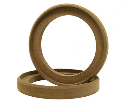 1 PAIR OF 6.5"  MDF SPEAKER MOUNTING SPACER RECESSED FIBERGLASSING RINGS