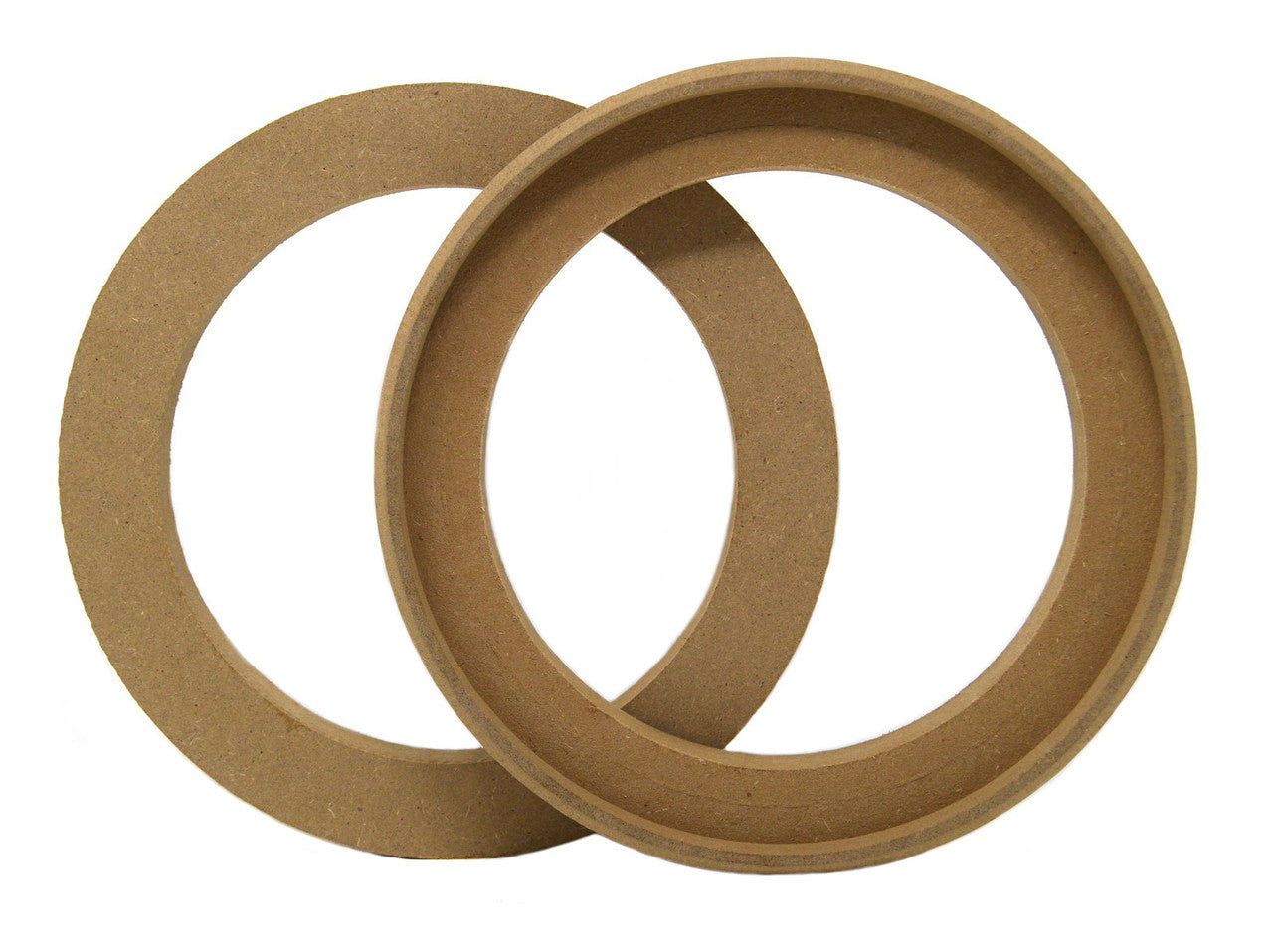 1 PAIR OF 6.5"  MDF SPEAKER MOUNTING SPACER RECESSED FIBERGLASSING RINGS