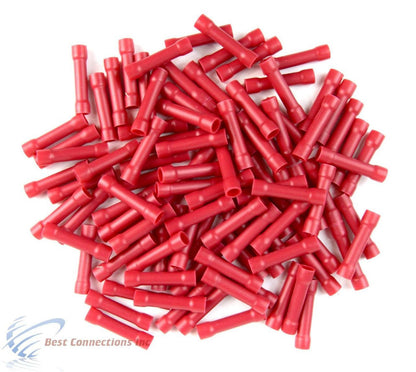 300 PCS Red Blue Yellow Vinyl Butt Connector 22-10 Gauge 12V Electrical Install