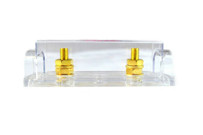 2 Pack of Audiopipe Heavy Duty ANE ANL 24 Kt Gold Finish Fuse Holder Block CQ-1100