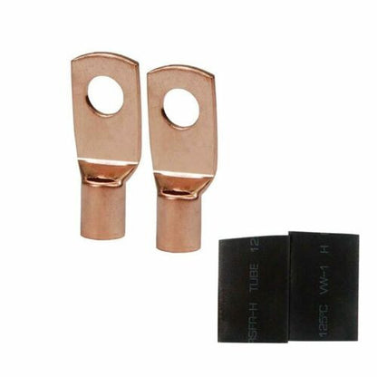 2 Pack Pipemen's Installation Solution 0 Gauge Copper Ring Tongue Terminal 5/16" IS-PTRC-0-10