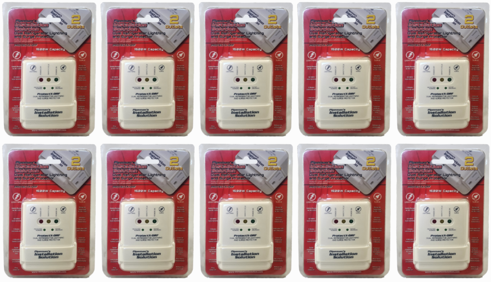 10 Pack of Pipeman's Installation Solution 115V Surge Protector 1500 W PROTECTX-DRF