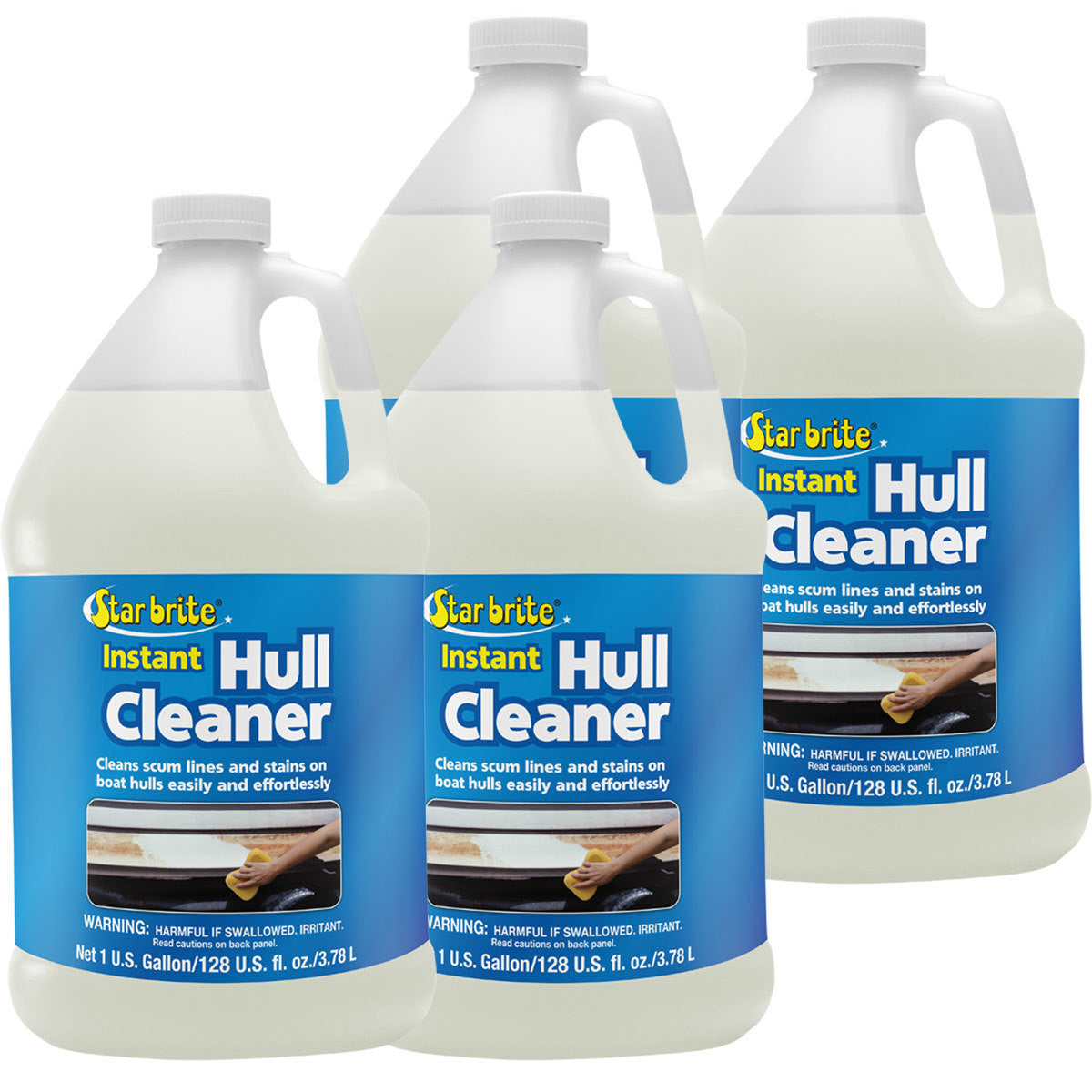 Star Brite Instant Hull Cleaner 1 Gal. Cleans Boat Scum Lines and Stains 4-Pack