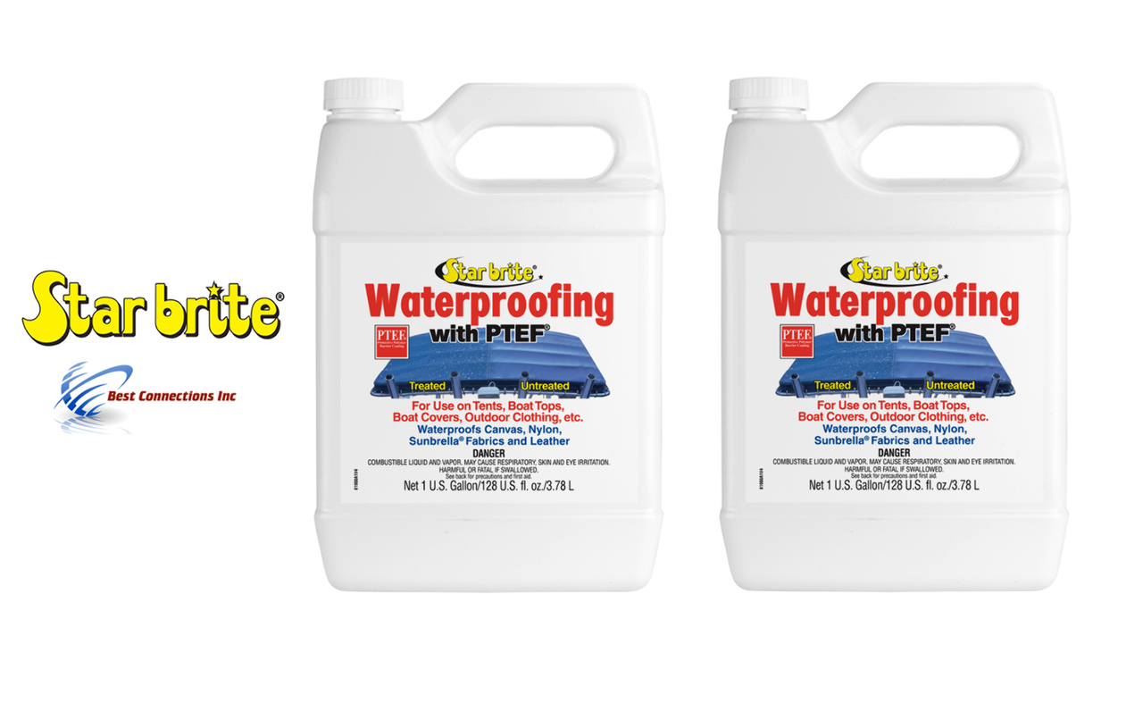 StarBrite Waterproofing Protection with PTEF Gallon, Waterproofer + Stain Repellent + UV Protection - 2 Pack