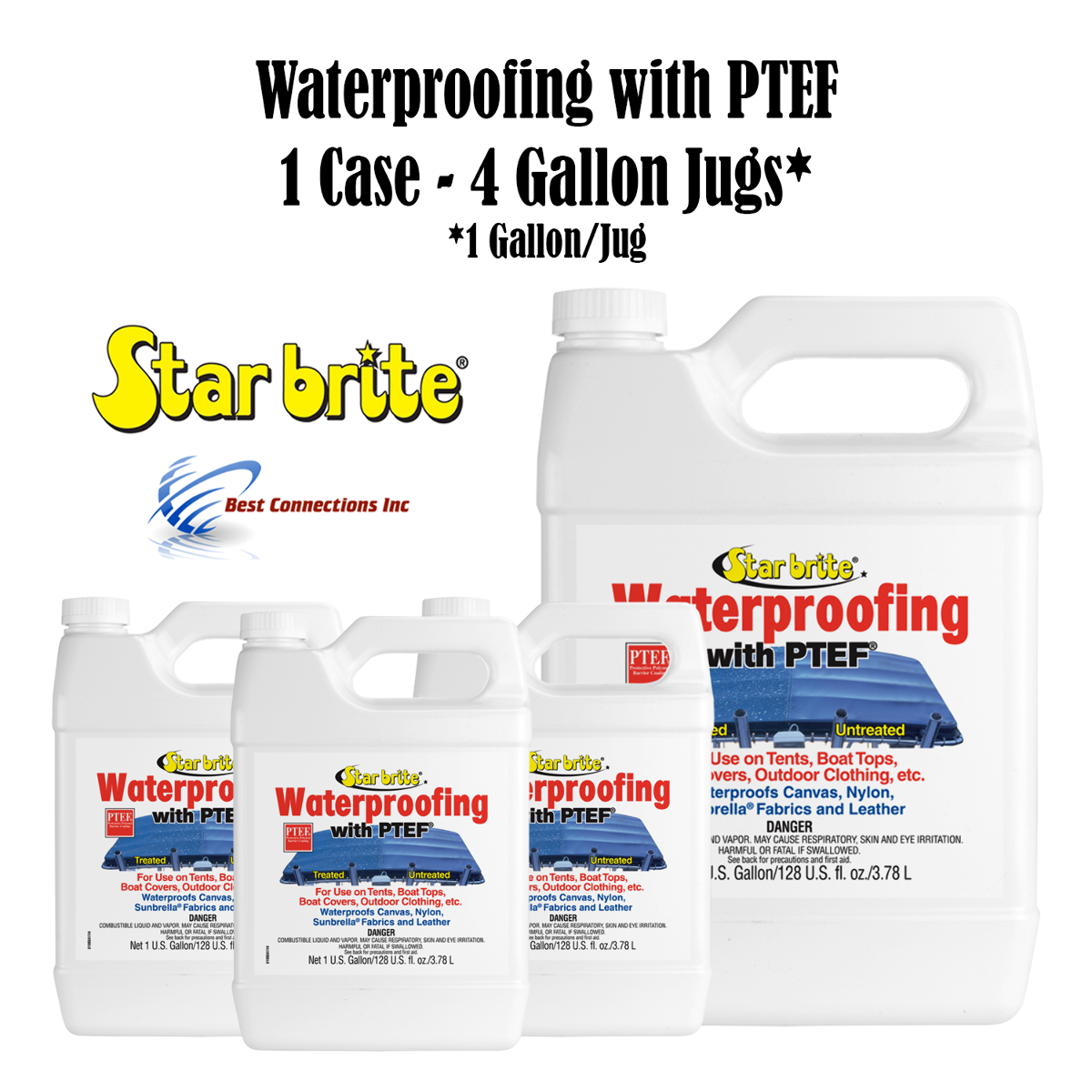 Star Brite 81900 Fabric Waterproofing w/ PTEF (1 Case - 4 Gallon Jugs)