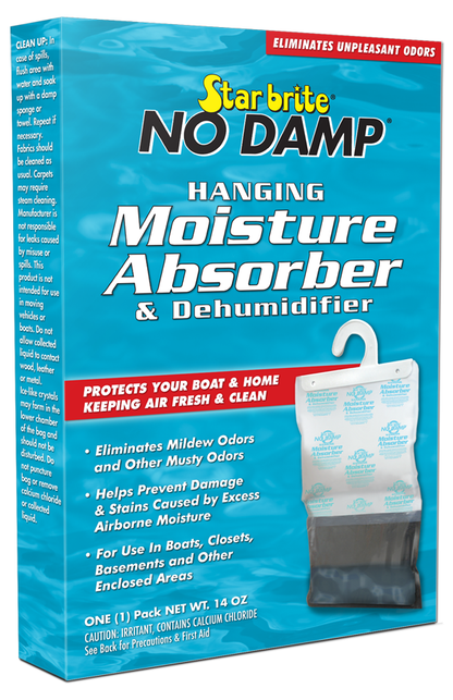 No Damp Hanging Moisture Absorber & Dehumidifier 14oz Star Brite 85470 RV Boat