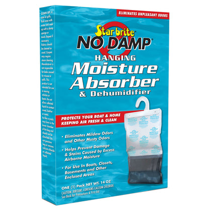 StarBrite No Damp Moisture Absorber & Dehumidifier 16 Oz Hanging Bag - Simple, Portable, Humidity Control for Boats, RVs, Closets & More - Prevent Musty Odor & Moisture Damage, Case of 6