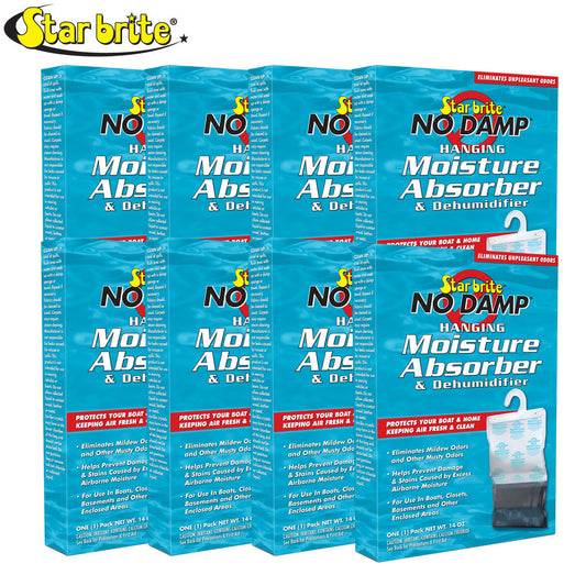 8 Pack Star Brite No Damp Hanging Moisture Absorber & Dehumidifier