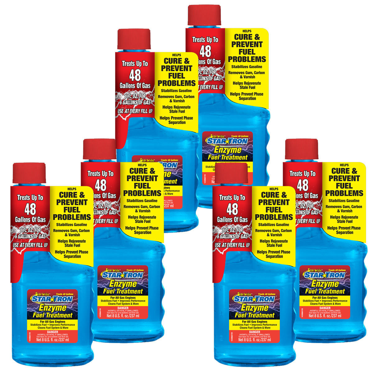 6-Pack Star Tron SEF Gasoline Additive 8oz Classic Gas Formula Star Brite 14308