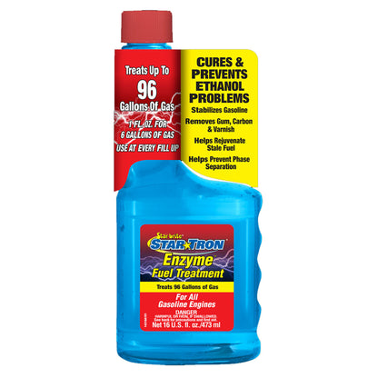 StarBrite Star Tron Enzyme Fuel Treatment, Small Engine Formula, 16 Fl Oz Treats up to 96 Gallons Gas Additive Rejuvenates & Stabilizes Old Gasoline, Cures & Prevents Ethanol Problems - 2 Pack