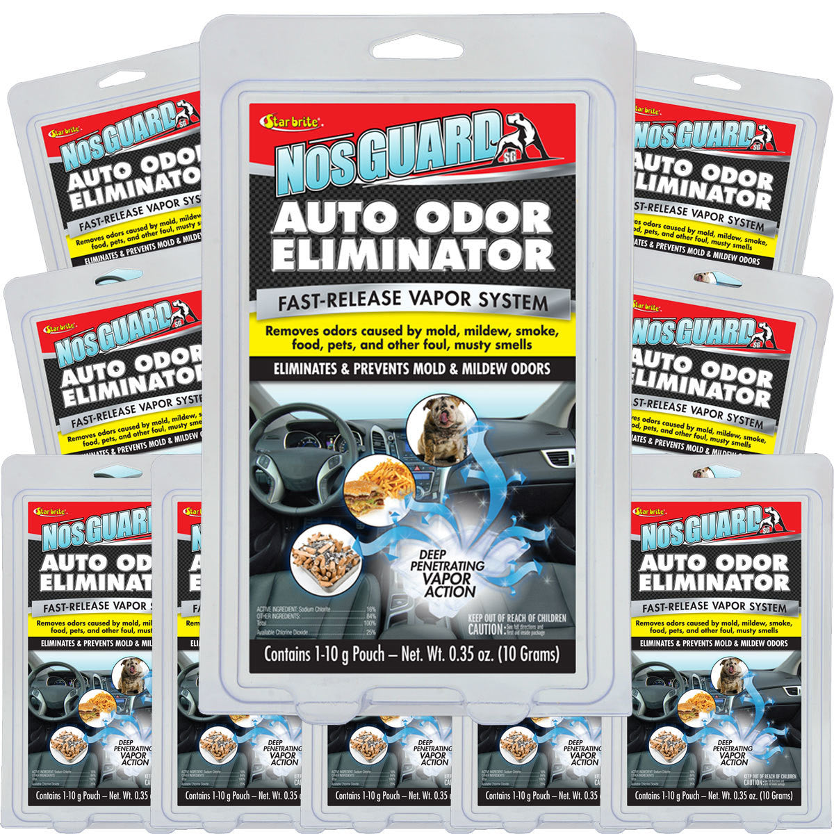 12 Pack Star brite NosGUARD SG Car Bomb Auto Odor Eliminator