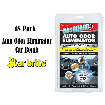 18 Pack Star brite NosGUARD SG Car Bomb Auto Odor Eliminator Bulk Wholesale