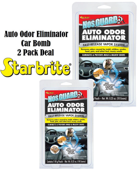 2 PACK Auto Odor Eliminator Control System Car Bomb Tobacco Smell StarBrite