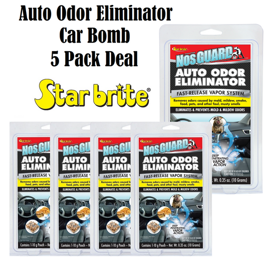 StarBrite 19970 NosGuard SG Auto Odor Eliminator Smoke Tobacco Smell 5 PACK