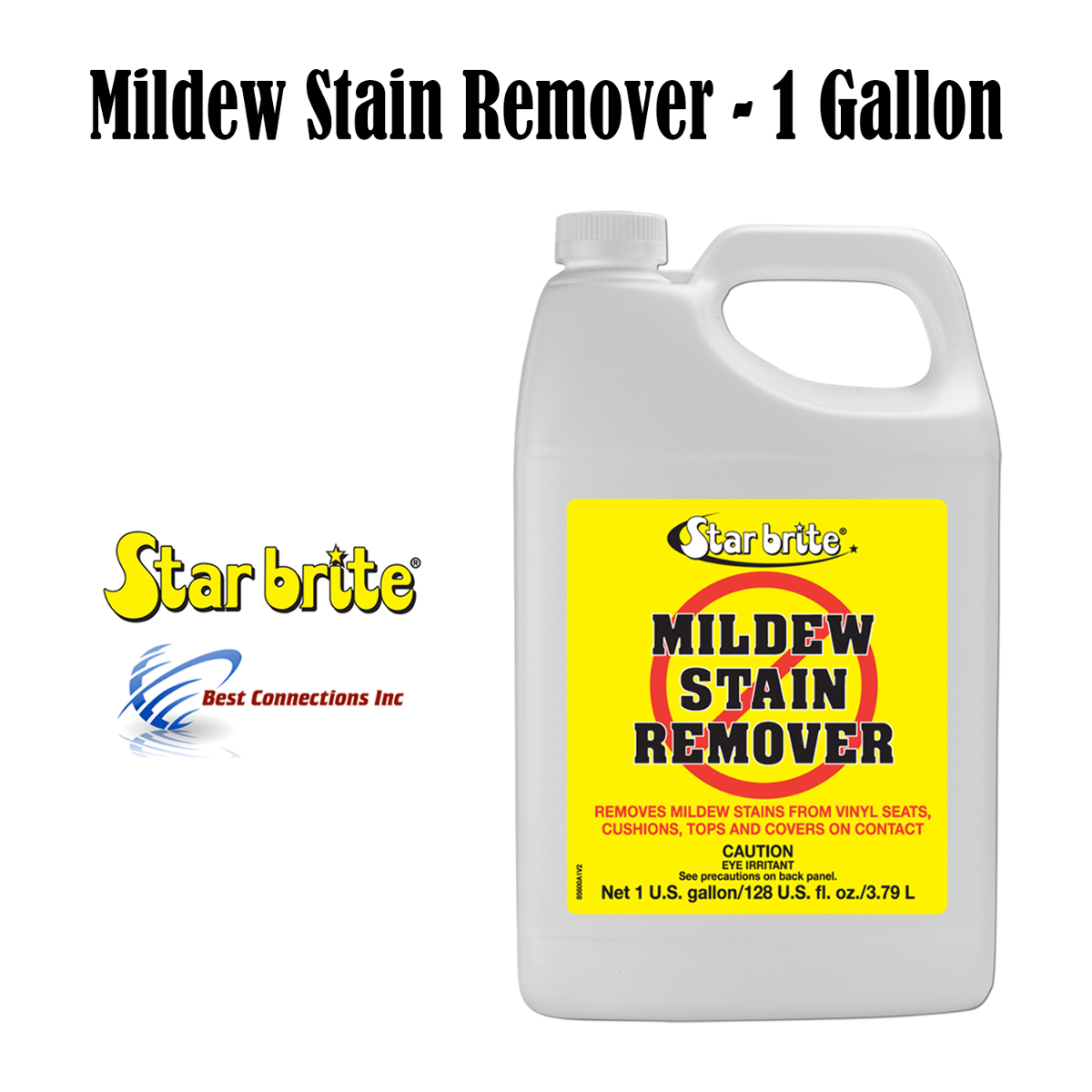 Star Brite 85600 Mildew Stain Remover Good For Vinyl Seats & Cushions (1 Gallon)