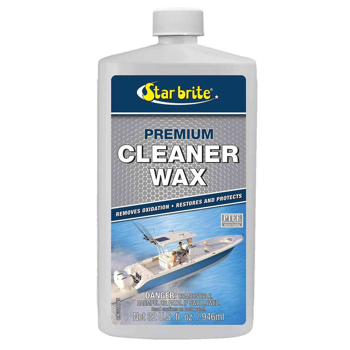 Star Brite 89632 Premium Cleaner Wax w/ PTEF Metal Fiberglass 32 oz