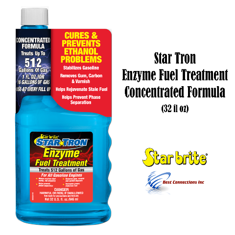 STAR BRITE Star Tron Enzyme Fuel Treatment 93032 Concentrated Formula 32 Oz Treats 512 Gallons Blue