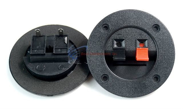 2 PACK  SPEAKER ROUND BOX SPEAKER TERMINAL CUP SPRING POST SUBWOOFER SPEAKER BOX