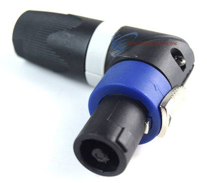 Two Pieces Audio Right Angle 4 Pin Male Speak on Connector